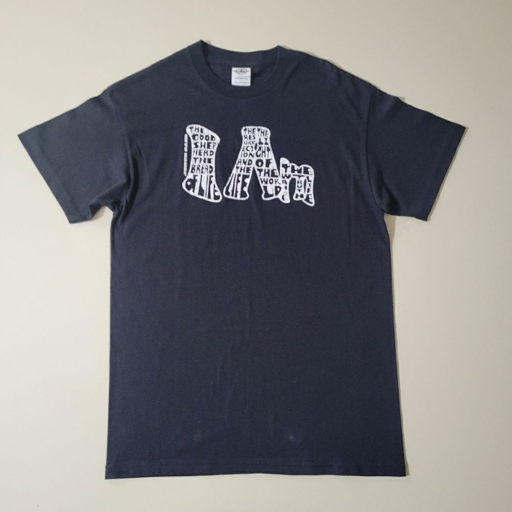 Delta Men's Black I AM Christian Graphic Crewneck Short Sleeve Tee